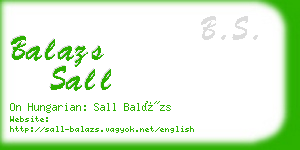 balazs sall business card